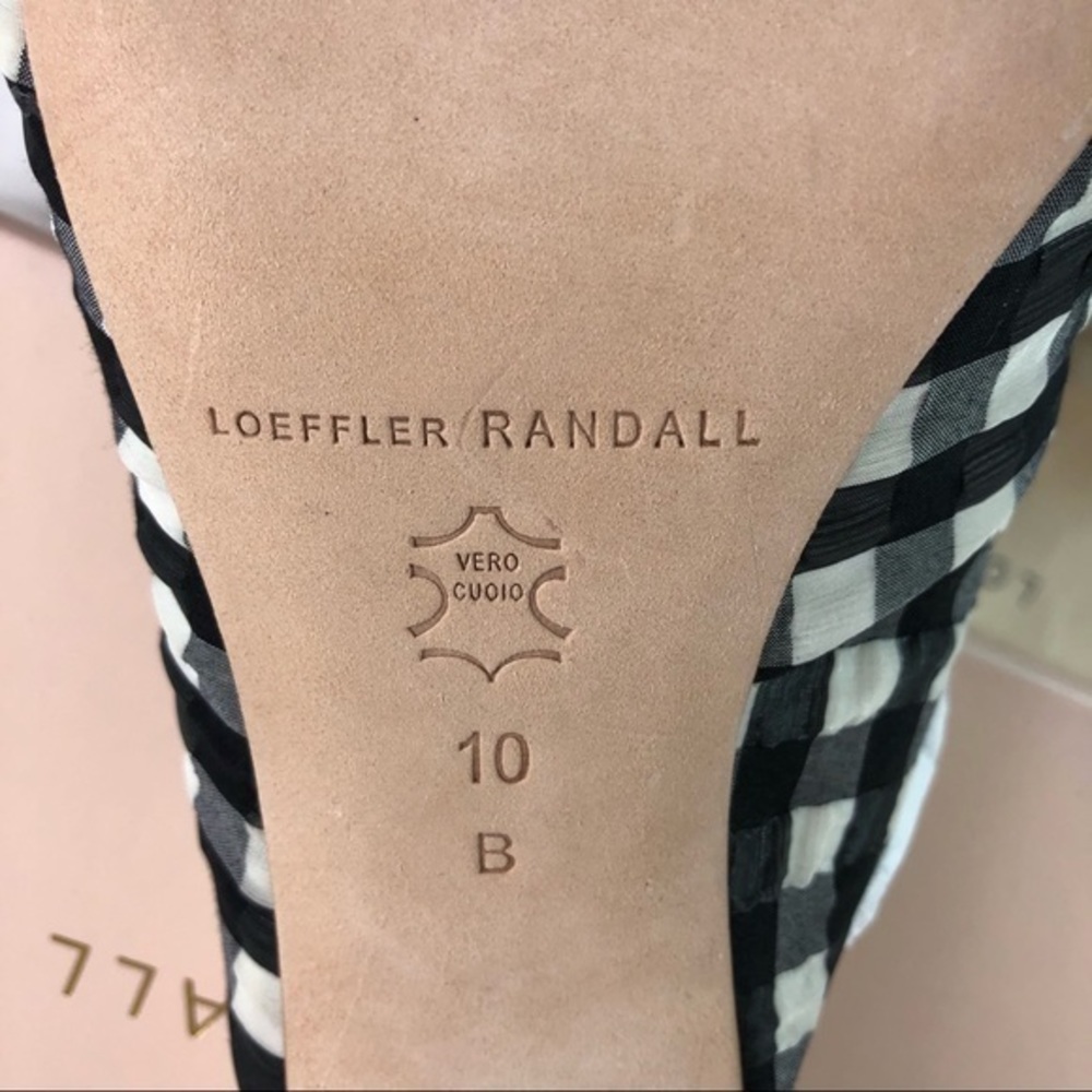 LOEFFLER RANDALL JADE GINGHAM MULES. - Picture 7 of 8
